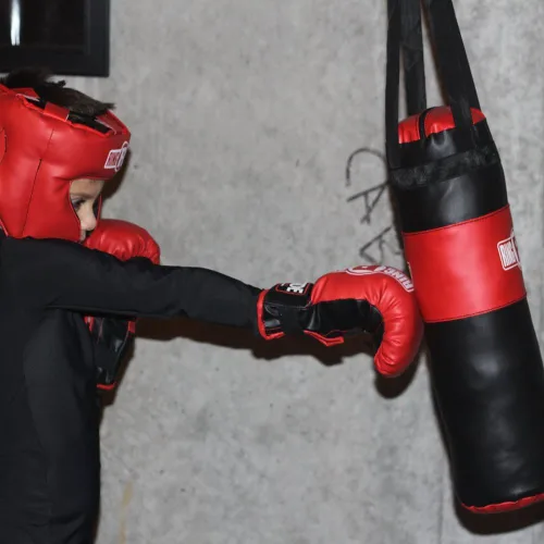 Vista 3 de Ringside Set de boxeo para niños (2 a 5 años), surtido con saco de boxeo, guantes y casco protector para boxeo, MMA, muay thai y kickboxing Negro