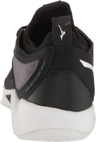 Vista 3 de Mizuno Zapatos de voleibol Wave Dimension para mujer, NegroBlanco