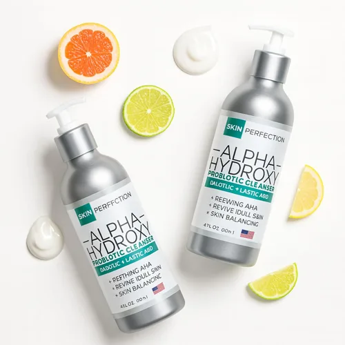 Vista 10 de Skin Perfection Limpiador probiótico de ácido alfa hidroxi, gel salicílico láctico, exfoliante, refina los poros grandes, sin parabenos, sin sulfatos