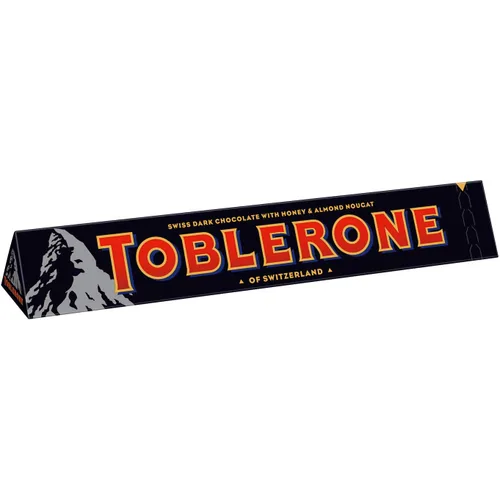 Vista 2 de Toblerone Chocolate oscuro suizo con turrón de miel y almendras, barra de 3.52 onzas (paquete de 20)