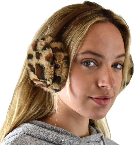 Vista 46 de C.C - Lindas orejeras con diadema ajustable para invierno, calentador de orejas suave Rombos azul marino