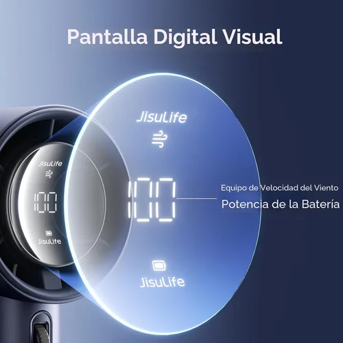 Vista 3 de JISULIFE Ventilador de mano Pro1S - Flujo de aire de última generación Azul estelar