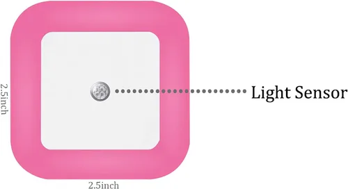 Vista 4 de Paquete de 4 luces LED rojas de 0.5 W para dormir (tenue/no demasiado brillante), luz nocturna de pared enchufable con sensor de luz automático