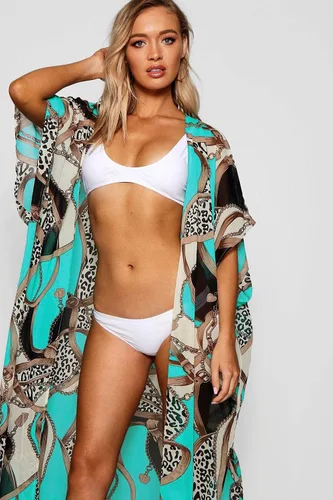 Vista 3 de CHERRY CAT Ropa de playa para mujer, largo vestido caftán casual