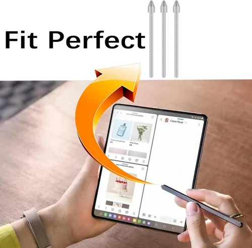 Vista 3 de Galaxy Z Fold 6/5 S - Puntas de repuesto para Samsung ZFold 6-3 Pack ZFold6 Stylus Pen Nibs + Pinzas
