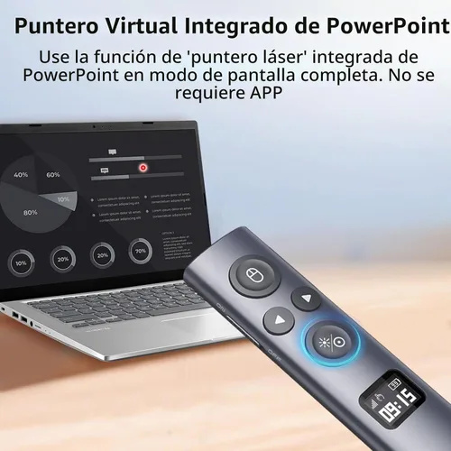 Vista 5 de Clicker de presentación N97s para presentaciones de PowerPoint con puntero digital