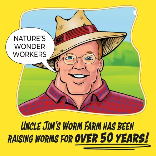 Vista 6 de Uncle Jim's Worm Farm Mezcla de gusanos de compostaje Red Wiggler de 250 unidades para suelo de jardín o pesca Paquete de iniciación de gusanos