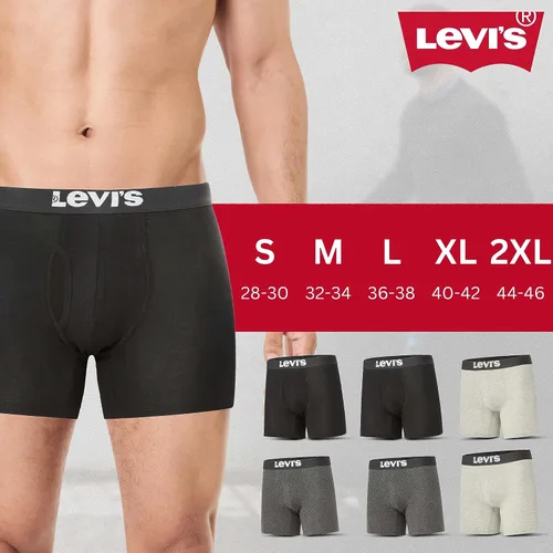 Vista 6 de Levi's Ropa interior para hombre, paquete de 7 calzoncillos tipo bóxer para hombre de algodón elástico