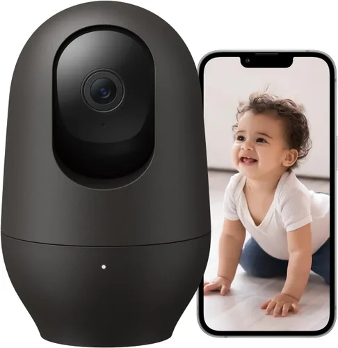 Vista 10 de nooie Monitor de bebé, cámara WiFi para mascotas para interiores, cámara IP inalámbrica de 360 grados, cámara de seguridad para el hogar 2K
