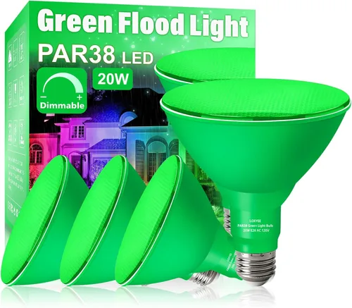 Vista 22 de PAR38 Bombillas LED de inundación para exteriores, paquete de 2 unidades, regulables 20 W (equivalente a 200 W) bombillas de inundación de base E26