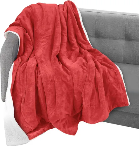 Vista 41 de Elegant Comfort Manta, Manta Reversible de Franela Sherpa, Ultra-Suave, Mullida, Acogedora y Afelpada - Manta Decorativa Ligera para Todas las Gris
