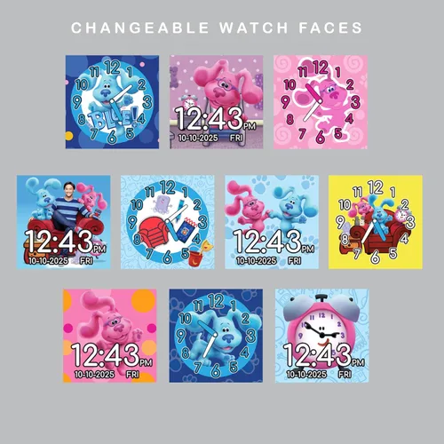 Vista 5 de Accutime Blues Clues - Reloj inteligente con pantalla táctil de aprendizaje educativo para niños, niñas, niños pequeños, cámara para selfies
