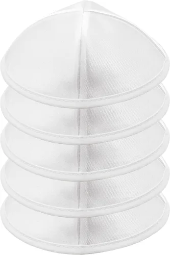 Vista 7 de Paquete de 5 piezas – Hq Satin/Lino/Velvet/Seda Cruda/Gamuza Kippah para hombre, sombrero Yamaka diseñado en Israel – Kippot Bulk