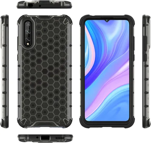 Vista 95 de Pzwoxukhov Funda compatible con Huawei Nova 3i, compatible con Huawei P Smart+ 2018 Honeycomb Anti-Drop Shock-Absorbing Case Negro
