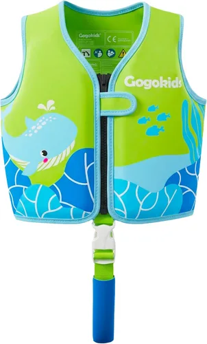 Vista 15 de Gogokids Toddler Swim Vest Pool Floaties for Kids 1-2-3-5-6-9-12 Yrs, Neoprene Swimming Jacket w/Adjustable Strap & Zip, Kids Pool Float Jacket
