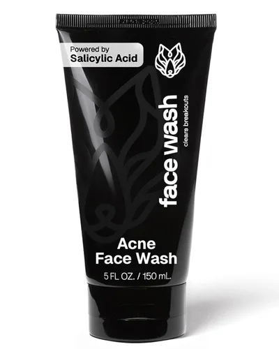 Vista 8 de Black Wolf Paquete de gel hidratante sin aceite y lavado facial para piel grasa, limpieza profunda, paquete de 2 piezas, polvo de carbón y ácido
