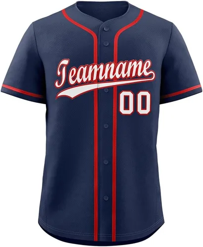 Vista 33 de Camisetas de béisbol personalizadas para hombres, mujeres, niños, camisetas con botones, personalizadas, número de nombre impreso o cosido