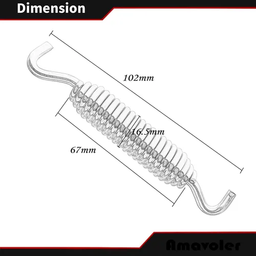 Vista 2 de 3.7" Chrome Jiffy Stand Kickstand Spring se adapta a Harley Sportster Softail Super Glide Touring (2 piezas cromado)