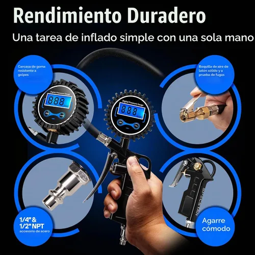 Vista 5 de SPECSTAR Paquete de 2 medidores digitales de presión de neumáticos
