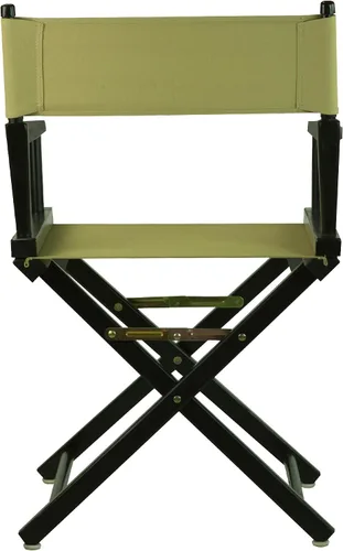 Vista 3 de Casual Home - Silla de director de 18.0 in, marco negro con lona verde oliva