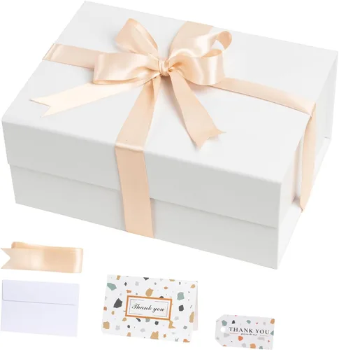 Vista 12 de Cajas de regalo negras con tapas, paquete de 3, caja de regalo mediana de Negro