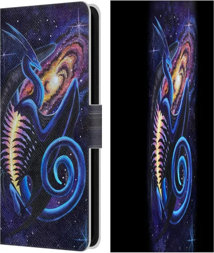 Vista 110 de Head Case Designs Officially Licensed Carla Morrow Galactic Entrancement Dragons Leather Wallet Case Compatible with Samsung Galaxy A07 4G
