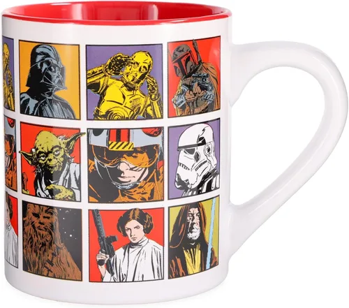 Vista 10 de Silver Buffalo Star Wars Boba Fett Helmet - Taza de café de cerámica, 20 onzas