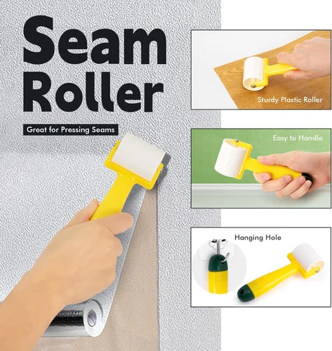 Vista 4 de Kit de herramientas profesionales para papel pintado FOSHIO, incluyendo cepillo alisador, rodillo de costuras, cepillo aplicador de pasta