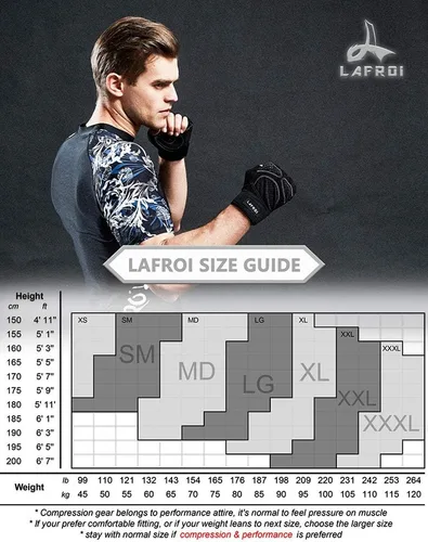 Vista 2 de LAFROI CLY02D - Camiseta de compresión de manga larga para hombre UPF 50+