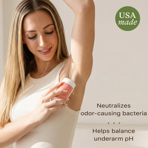 Vista 3 de Desodorante sin aluminio para hombres y mujeres, fabricado en Estados Unidos con ingredientes naturales y 55% orgánicos, protección contra olores