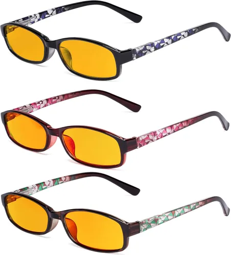 Vista 7 de Eyekepper 3 Pack Blue Light Blocking Eyeglasses Crystal Clear Computer Readers