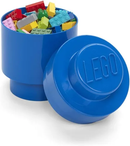 Vista 3 de Room Copenhagen, LEGO Round Brick 1 - Solución de almacenamiento apilable - Azul brillante