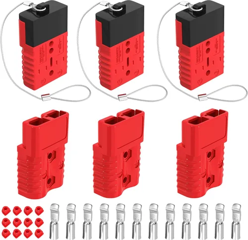 Vista 8 de RVBOATPAT Conector de desconexión rápida de batería 175A, batería de 12 V, conector de cable de conexión rápida 1/0 AWG para carretilla elevadora