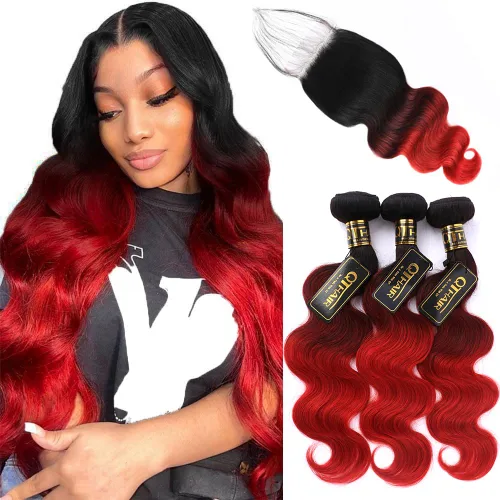 Vista 14 de QTHAIR Extensiones de cabello humano brasileño ondulado de grado 18A #613 con cierre de encaje HD 4x4