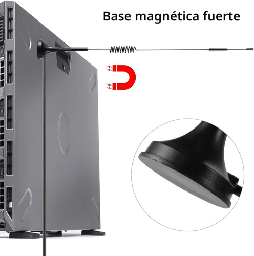 Vista 5 de Antena de base magnética celular de 9dBi para exteriores de alto alcance 4G LTE compatible con Spypoint Link Micro EVO Solar Hunting Wildlife Game