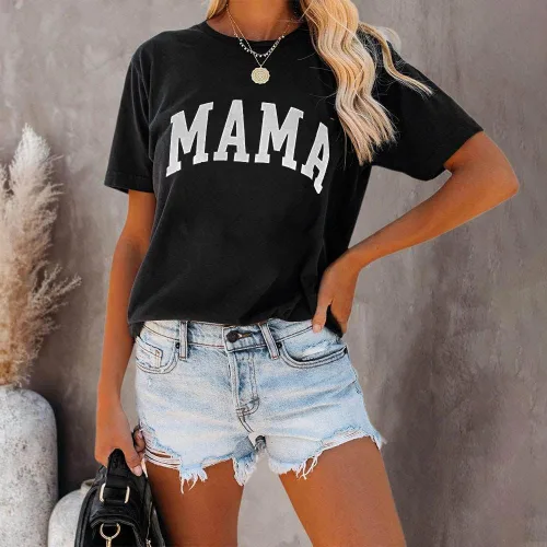 Vista 2 de Tomteamell Mama Shirt - Camiseta de manga corta para mujer