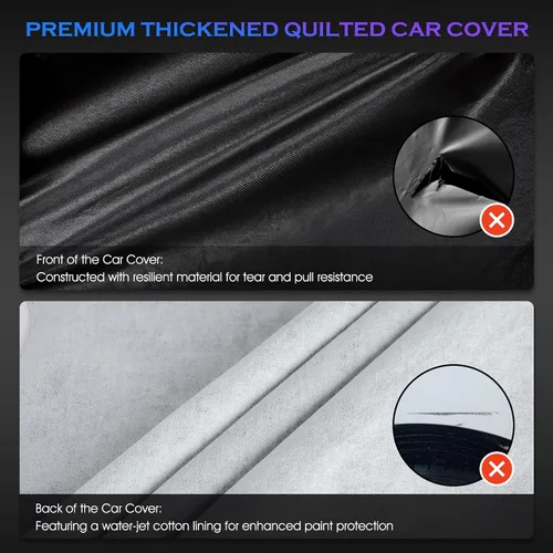 Vista 2 de Funda de auto para Tesla Model 3 2017-2026, 6 capas de cubierta impermeable para todo tipo de clima, cubierta exterior completa para exteriores