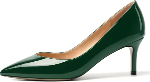 Vista 2 de Zapatos de tacón medio para mujer con puntera puntiaguda y puntera puntiaguda de 2.5 pulgadas