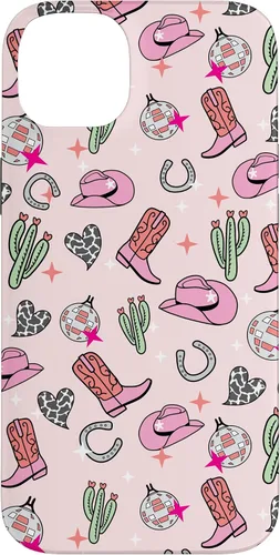 Vista 15 de Cowboy Hat & Boot & Disco Ball Pattern Pink Cowgirl Case for iPhone 17