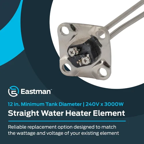 Vista 2 de Eastman Elemento calentador de agua recto, 240V x 3000W, 60053