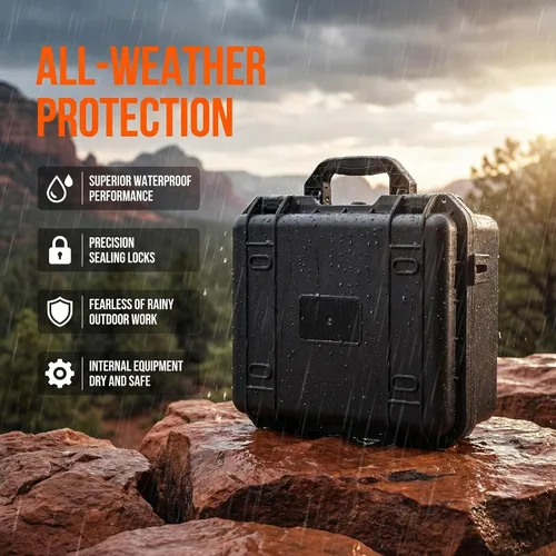 Vista 7 de Funda rígida para DJI Mini 4 Pro, funda protectora impermeable IP67 con espuma personalizada para DJI Mini 4 Pro, caja de almacenamiento de viaje
