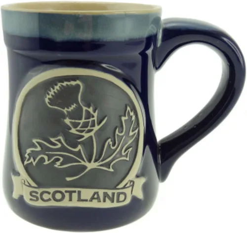 Vista 15 de Taza de gres de Glen Appin Escocia Taza de cerámica para café o cerveza 16.9 oz (500 ml) (Círculo celta - Negro)