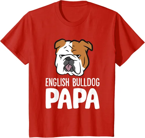 Vista 3 de Camiseta divertida de Bulldog Inglés para papá dueño de perro, Negro