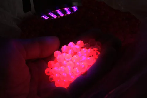 Vista 3 de Tigofly 200 piezas de plástico 0.236 in redondo UV rojo duro flotante