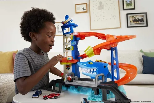 Vista 5 de Hot Wheels Playset de Escape del Tiburón Atacante