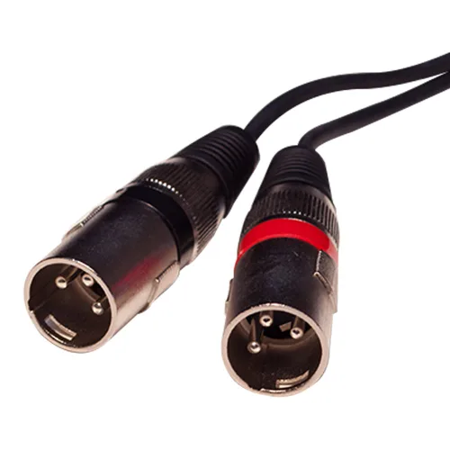 Vista 3 de Seismic Audio - SAXFRM-2x5 - Cable de conexión doble XLR macho a doble RCA macho de 5 pies