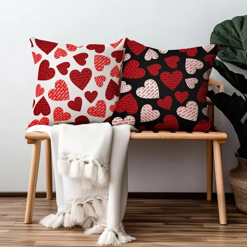 Vista 90 de Juego de 2 fundas de almohada de 16 x 16 pulgadas, diseño patriótico de bandera estadounidense con estrellas para exteriores, estilo casa de campo