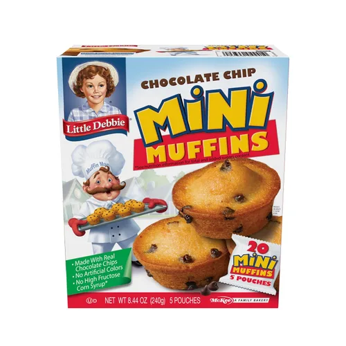 Vista 8 de Little Debbie Paquete variado de mini muffins, pastel de cumpleaños, arándanos, chispas de chocolate (1 caja cada uno)