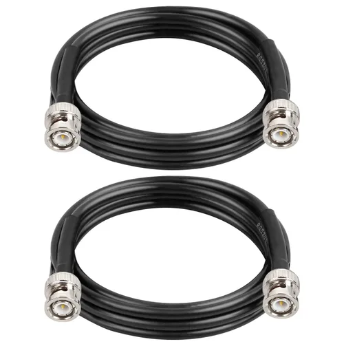 Vista 27 de MOOKEERF Cable BNC - 1 pie 2 piezas RG58 50 ohm macho a macho cables coaxiales de extensión BNC de baja pérdida para antenas, radios RF, módems
