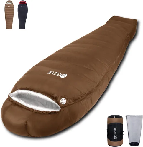 Vista 6 de 0 Degree Down Sleeping Bag for Adults,Cold Weather Backpacking
